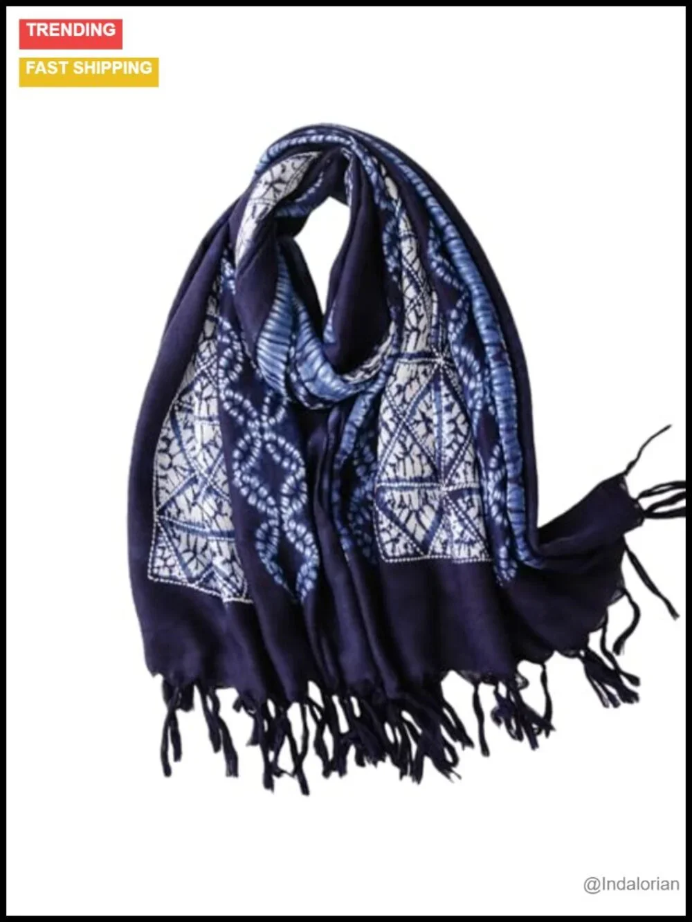 Tie Dye Scarf Lightweight Cotton Boho Shawls Travel Wrap